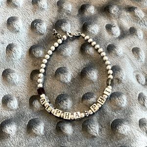 Beaded Alpha Phi Bracelet